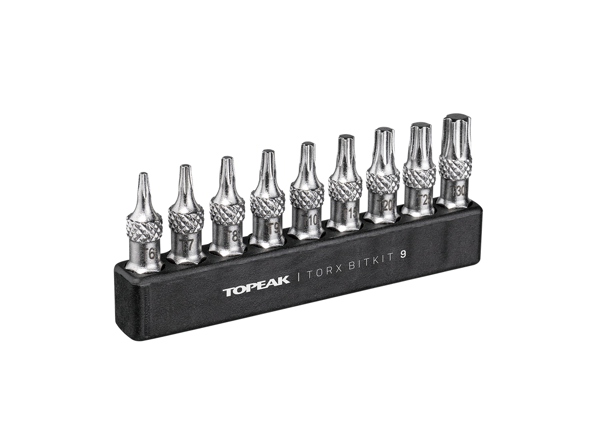 Topeak 9 - Piece Torx Bitkit for Ratchet & Torque Wrench, Ideal for Bike Repair