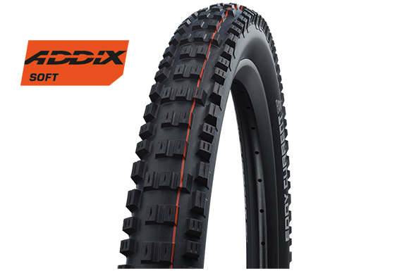 Schwalbe Evolution Folding Addix Soft Orange Front Mountain Bike Tyre for 29 x 2.60 Wheels - Eddy Current Model, TL-Easy SuperTrail HS496