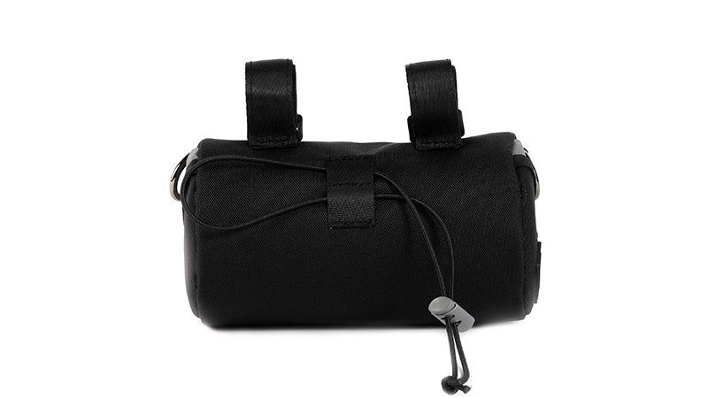 ULAC 1.5L Black/Grey Handlebar Roll Bag with Carabiner for Bicycles