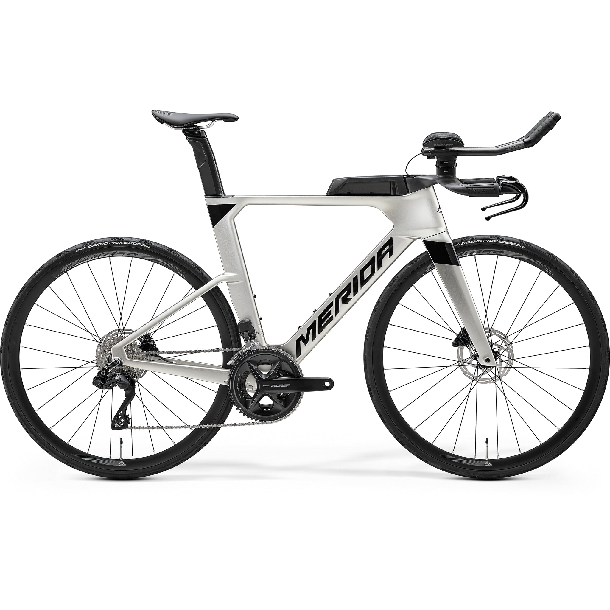Merida Time Warp TRI 5000 High - Performance Time - Trial Bicycle in Titan/Black Color