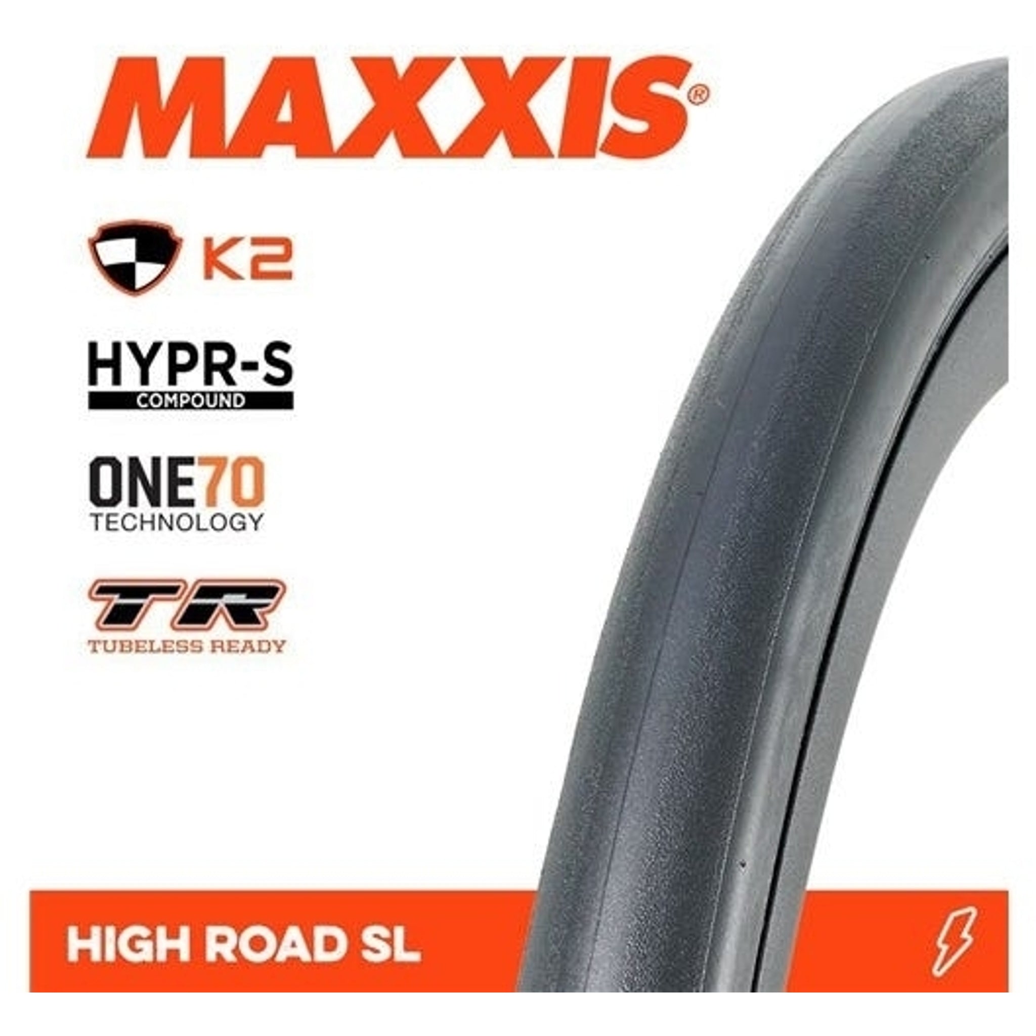 Maxxis High - Speed Elite Road SL Tubeless Tyre 700 x 25c with K2 Protection