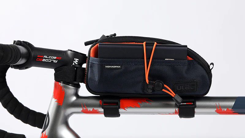 ULAC Neo Porter Nomadpak Trekking Pro 1.2L Top Tube Bicycle Storage Bag - Black and Grey