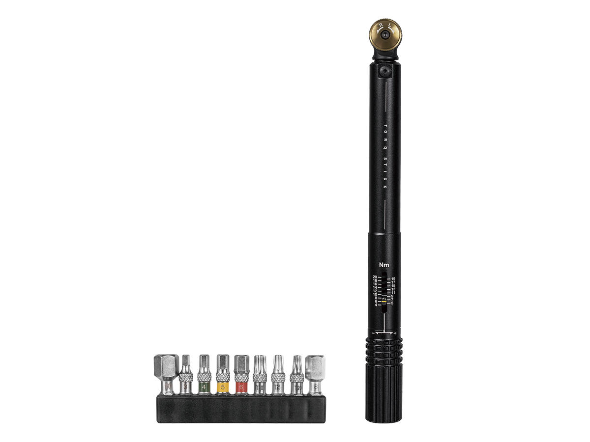 Topeak Compact Adjustable Torque Wrench 4-20Nm with 9 Long Tool Bits