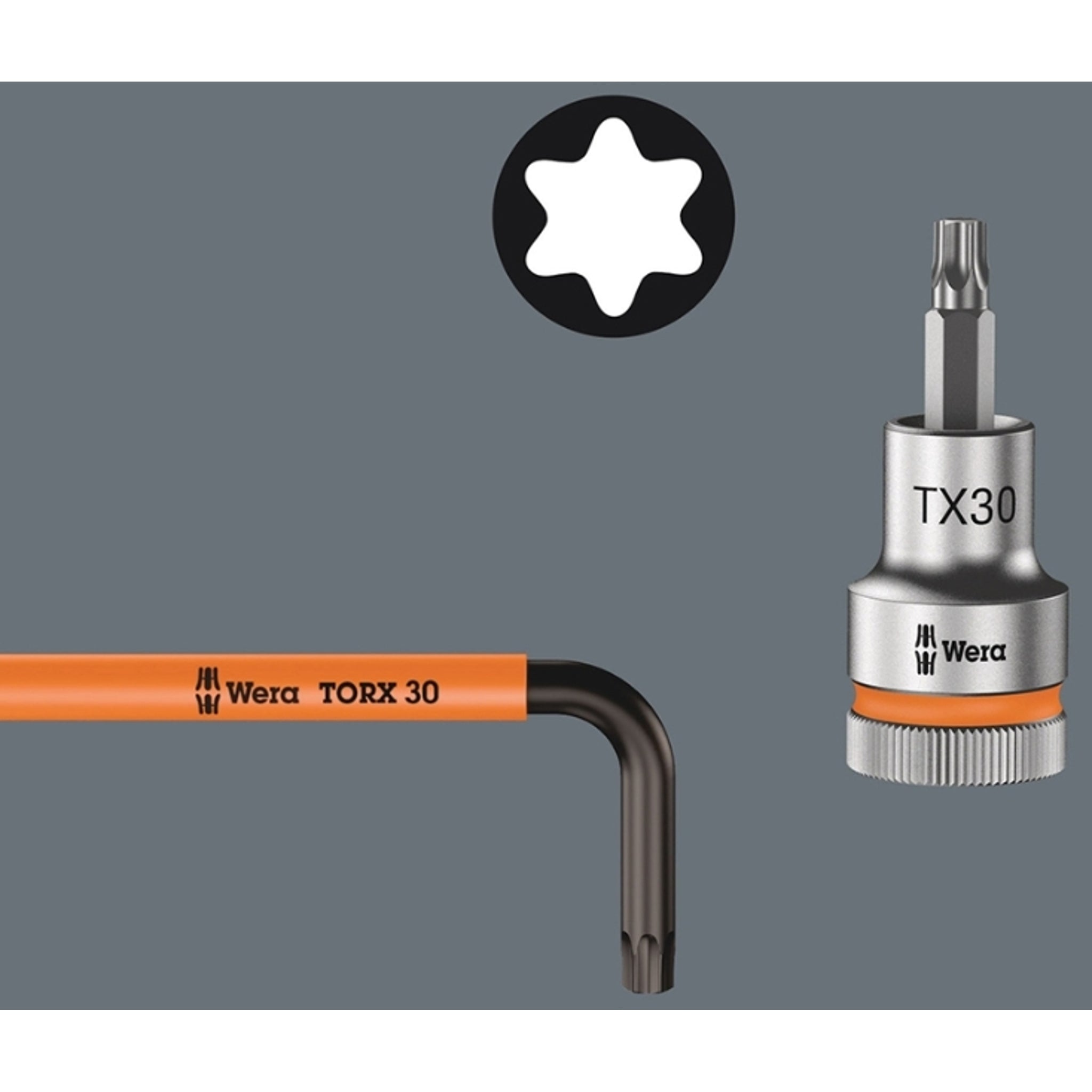 Wera Multicolour Long L-Key Set for Torx Screws, 9-Piece