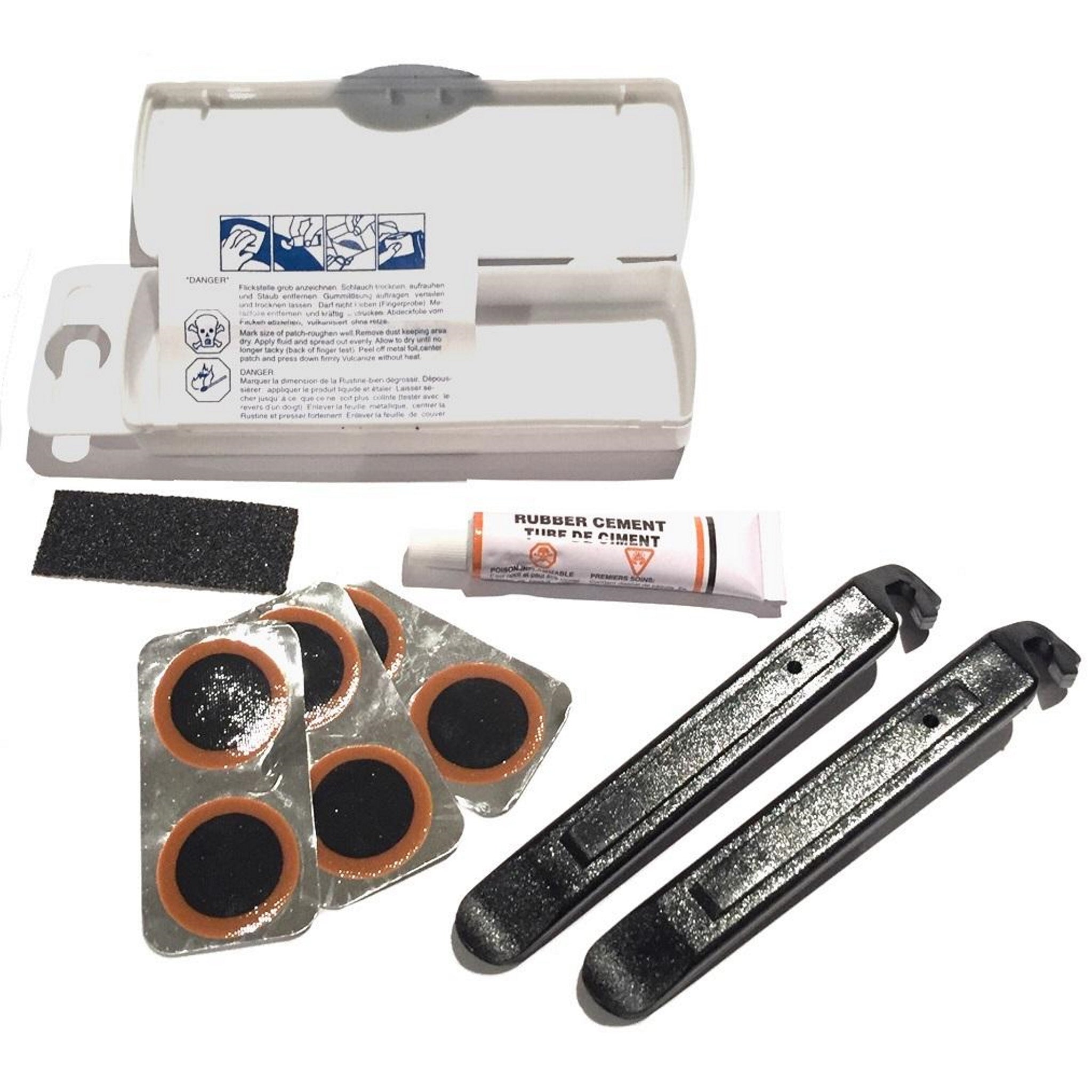 XLC Tyre Puncture Repair Kit with Premium Tyre Levers and Carry Case