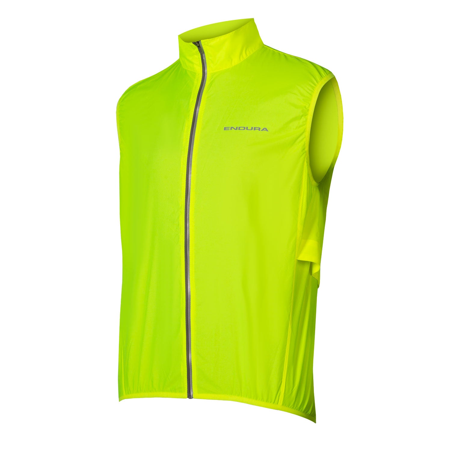 Hi - Visibility Endura PakaGilet Cycling Vest in Bright Yellow