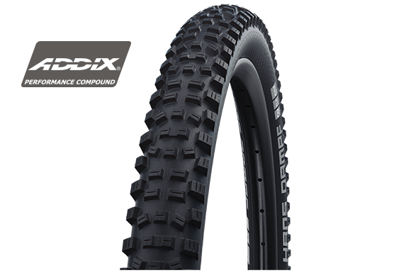 Schwalbe Hans Dampf 27.5 x 2.35 Evolution Folding Mountain Bike Tire with Addix Soft Compound (Orange), TL-Easy SuperGravity HS491