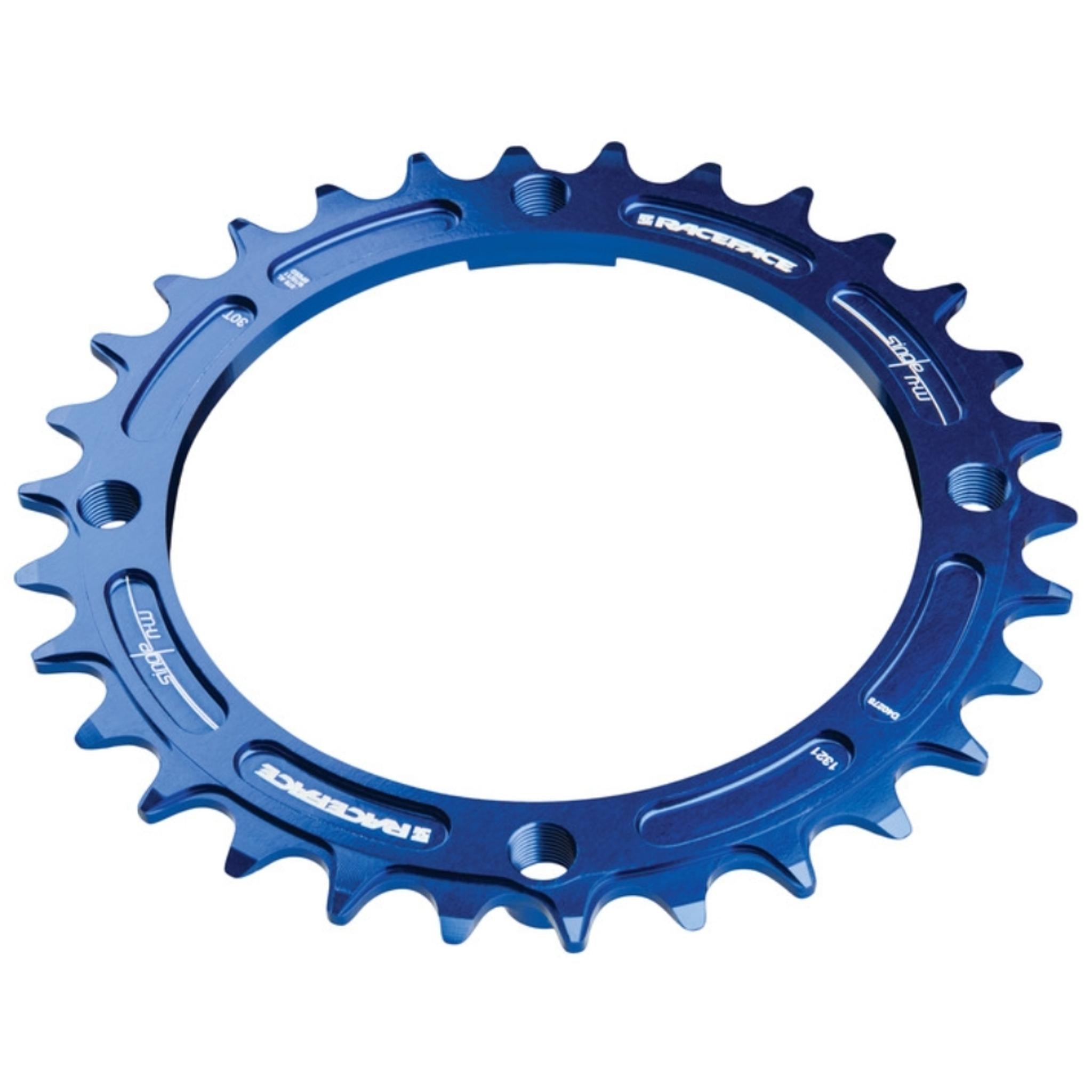 Race Face Blue Single Narrow - Wide Chainring for Mountain Bikes with 104x32T Size