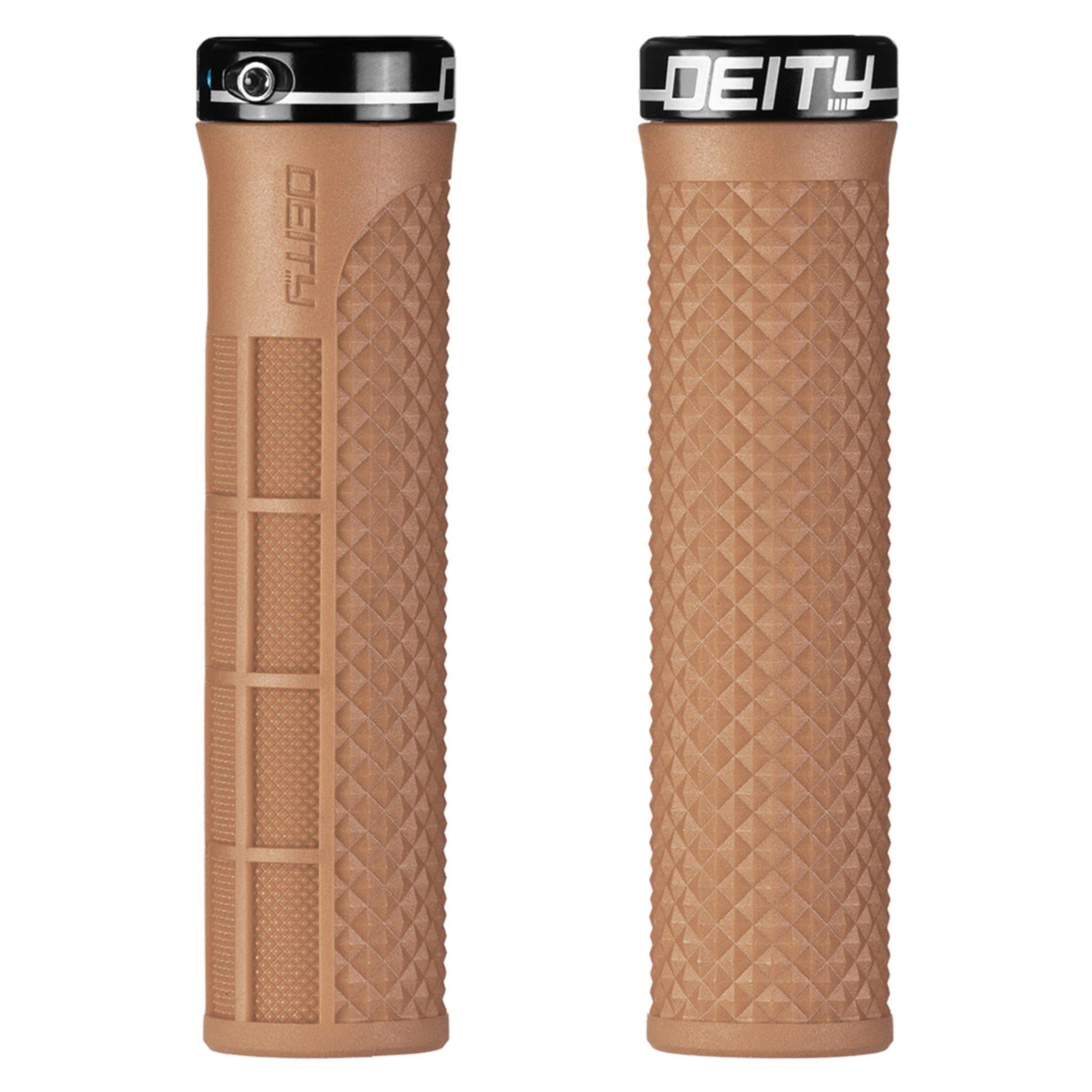 Deity Lockjaw Grips Gum with Black Clamp - High - Performance Cycling Hand Grips