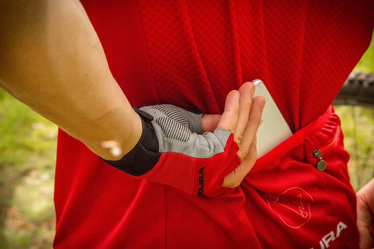 Endura Red Hummvee Plus II Cycling Mitt with Gel Padding