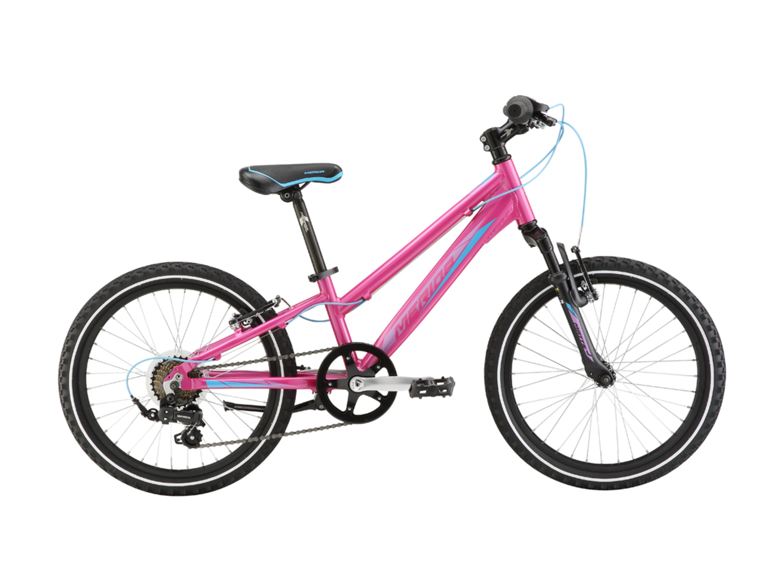 Merida Matts J20 20” Kids Mountain Bike in Candy Pink/Blue