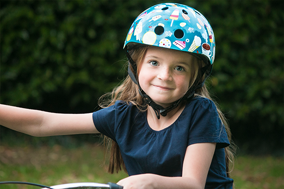 Cool Mini Hornit LIDs Kids Bike Helmet with Integrated LED Light