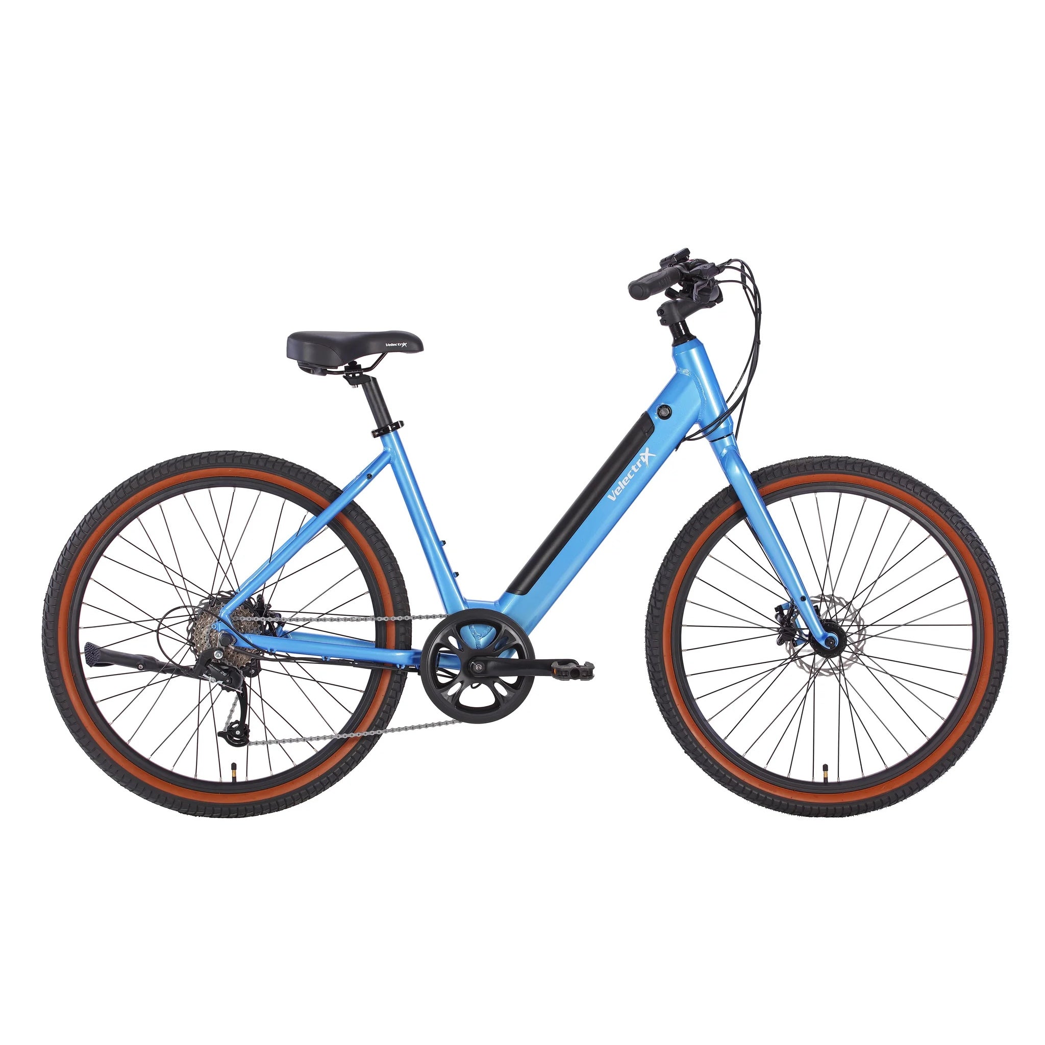 Velectrix Cruiser ST Step Through Electric Bicycle with 461Wh Battery in Stunning Blue Color