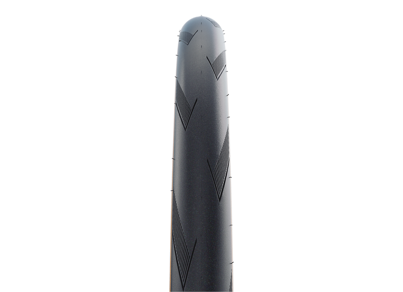 Schwalbe Professional One Tubeless Road Bike Tire - 700 x 25 Evolution Folding Super Race Model with V - Guard Protection and Transparent Sidewall (HS493)