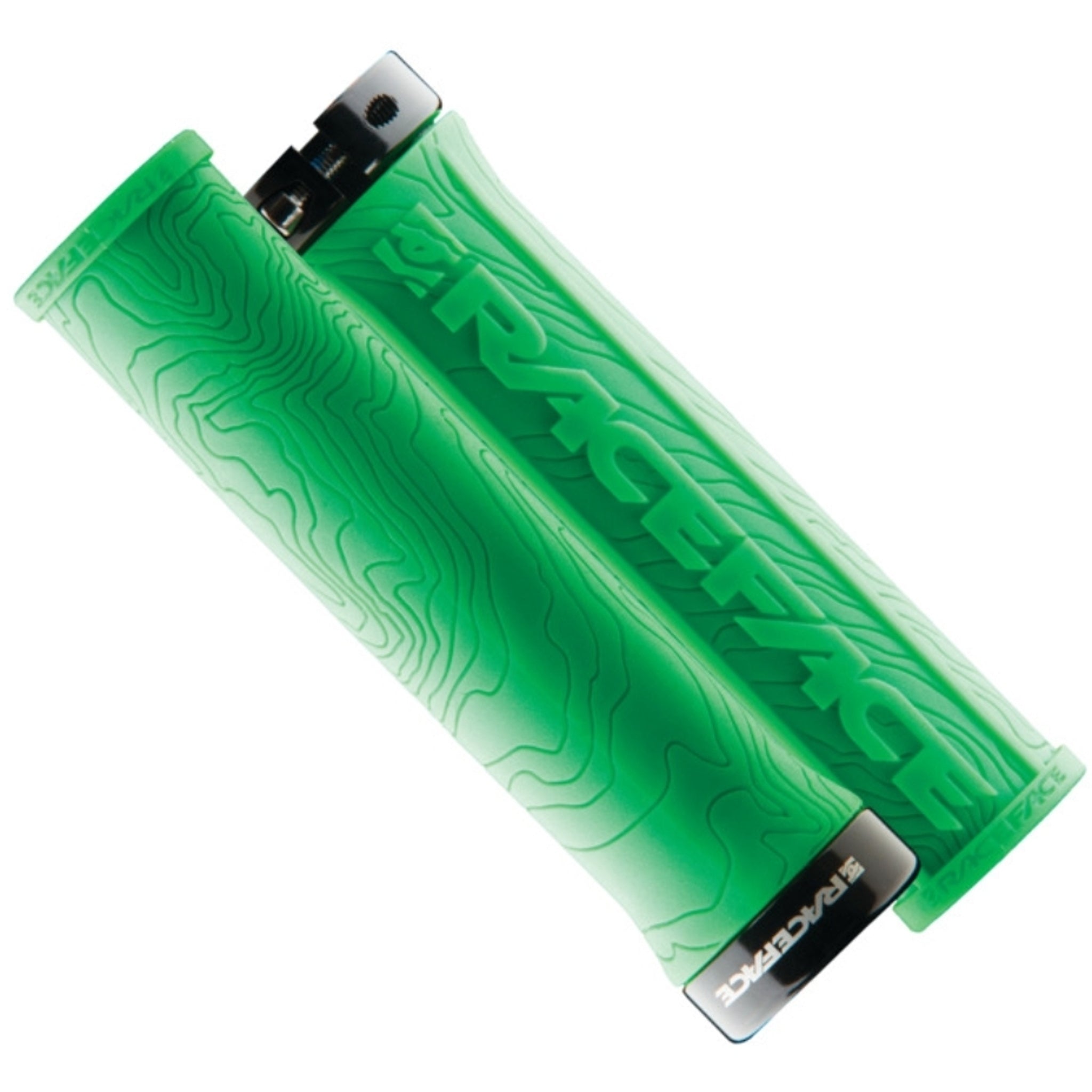 Race Face Half Nelson Single Lock-On Mountain Bike Grips in Vibrant Green Color