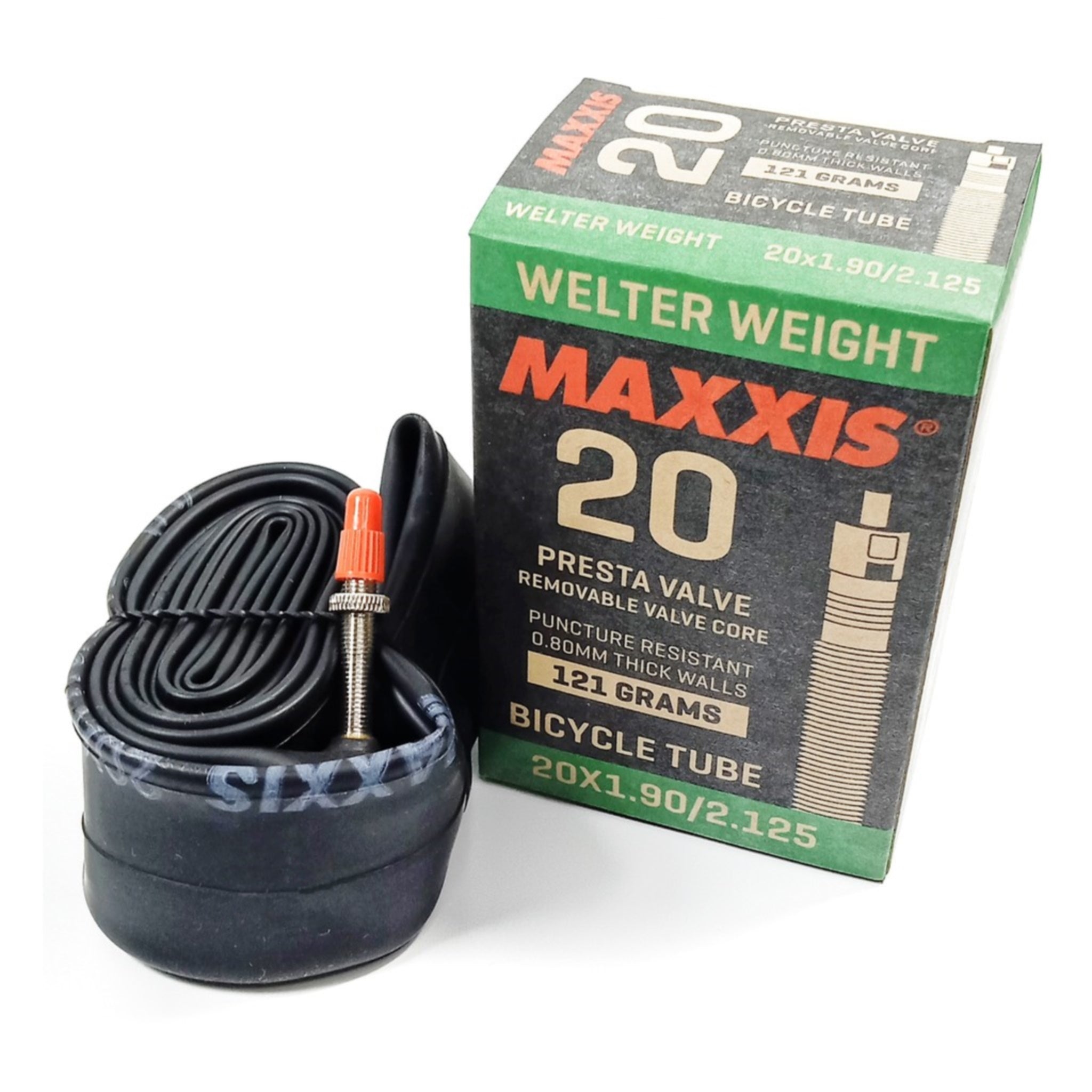 Maxxis 20 x 1.90/2.125 FV RVC Welterweight Inner Tube, 0.8mm Thick