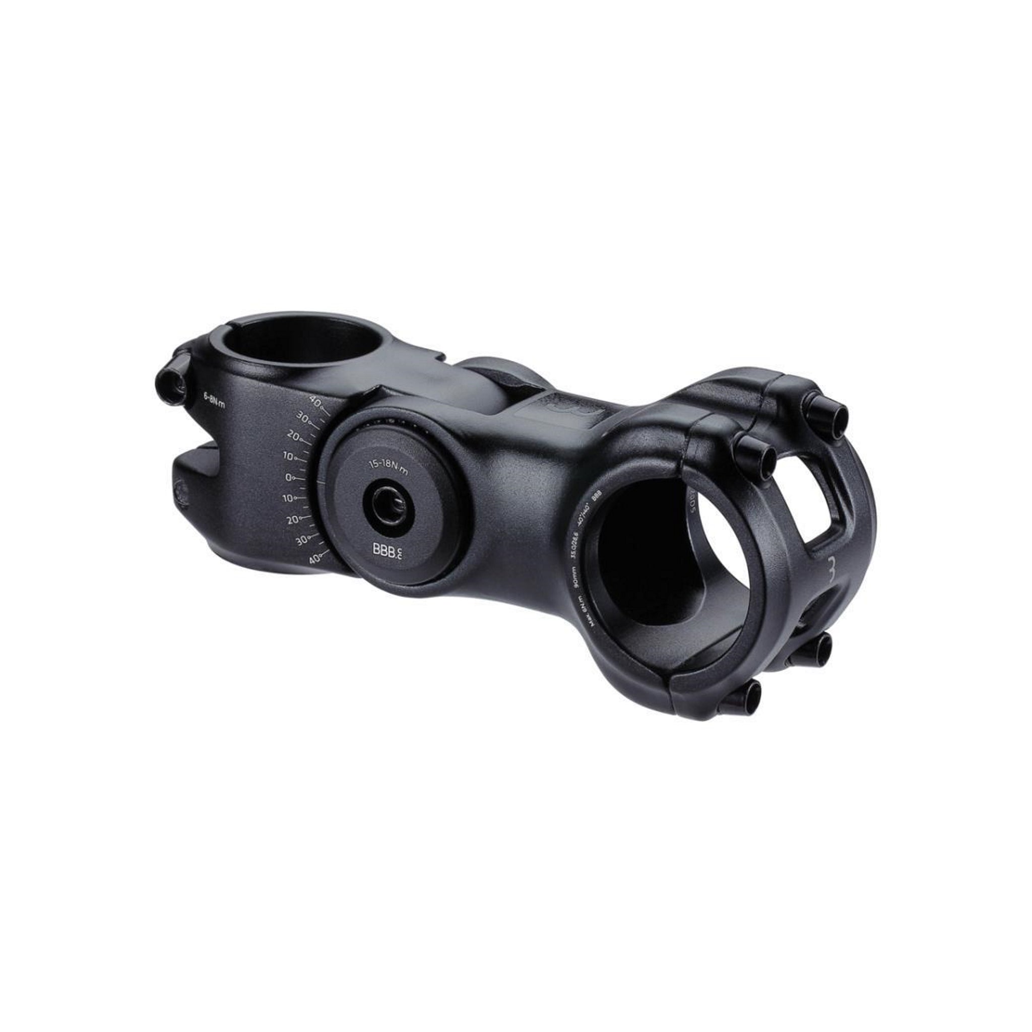 BBB Adjustable HighSix 35' STEM 90mm 35mm Black Alloy Bar +40/-30D