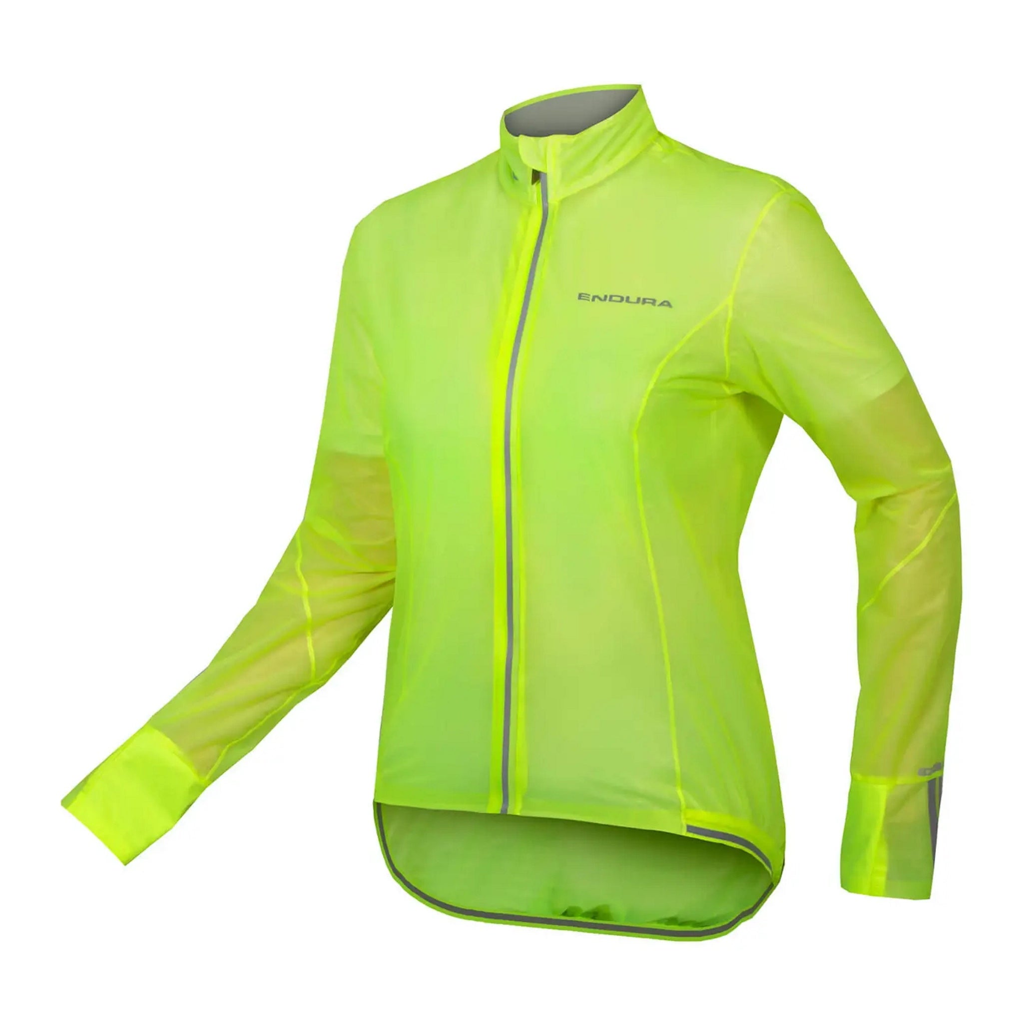 Endura Women's FS260-Pro Adrenaline Second Generation High Visibility Yellow Race Waterproof Road Cycling Cape Jacket