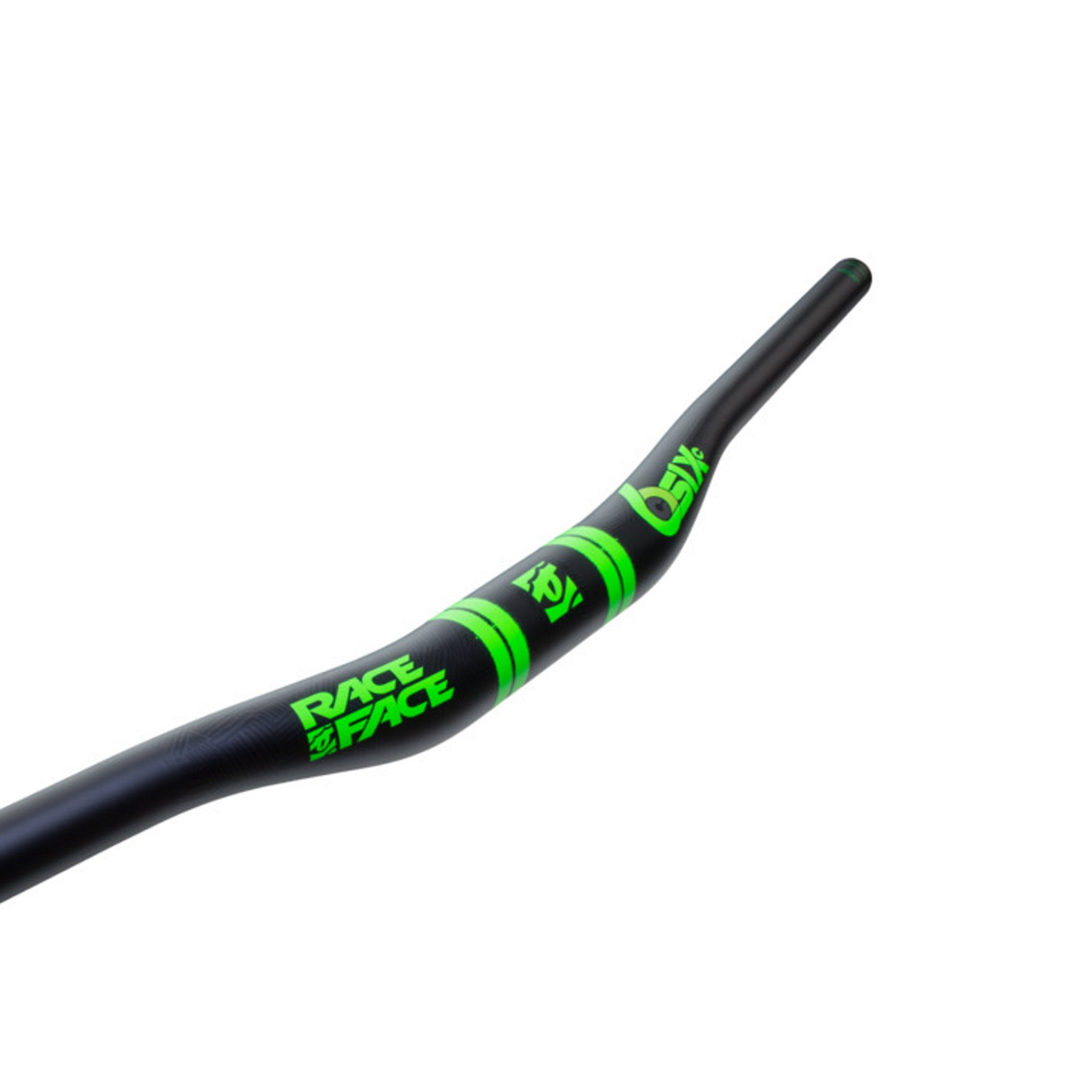 Race Face SIXC 35 Carbon Downhill Handlebar - 820mm Width, 20mm Rise, Green Color