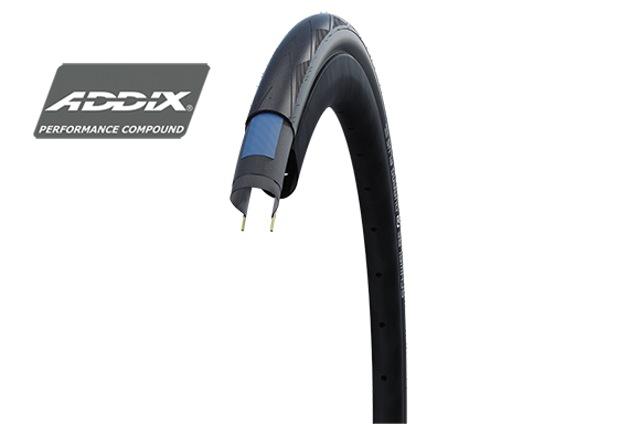 High - Performance Schwalbe Folding Bicycle Tyre, Durano DD, 700 x 25 Size with Graphite Sidewall and RaceGuard HS464 for Excellent Commuting and Training