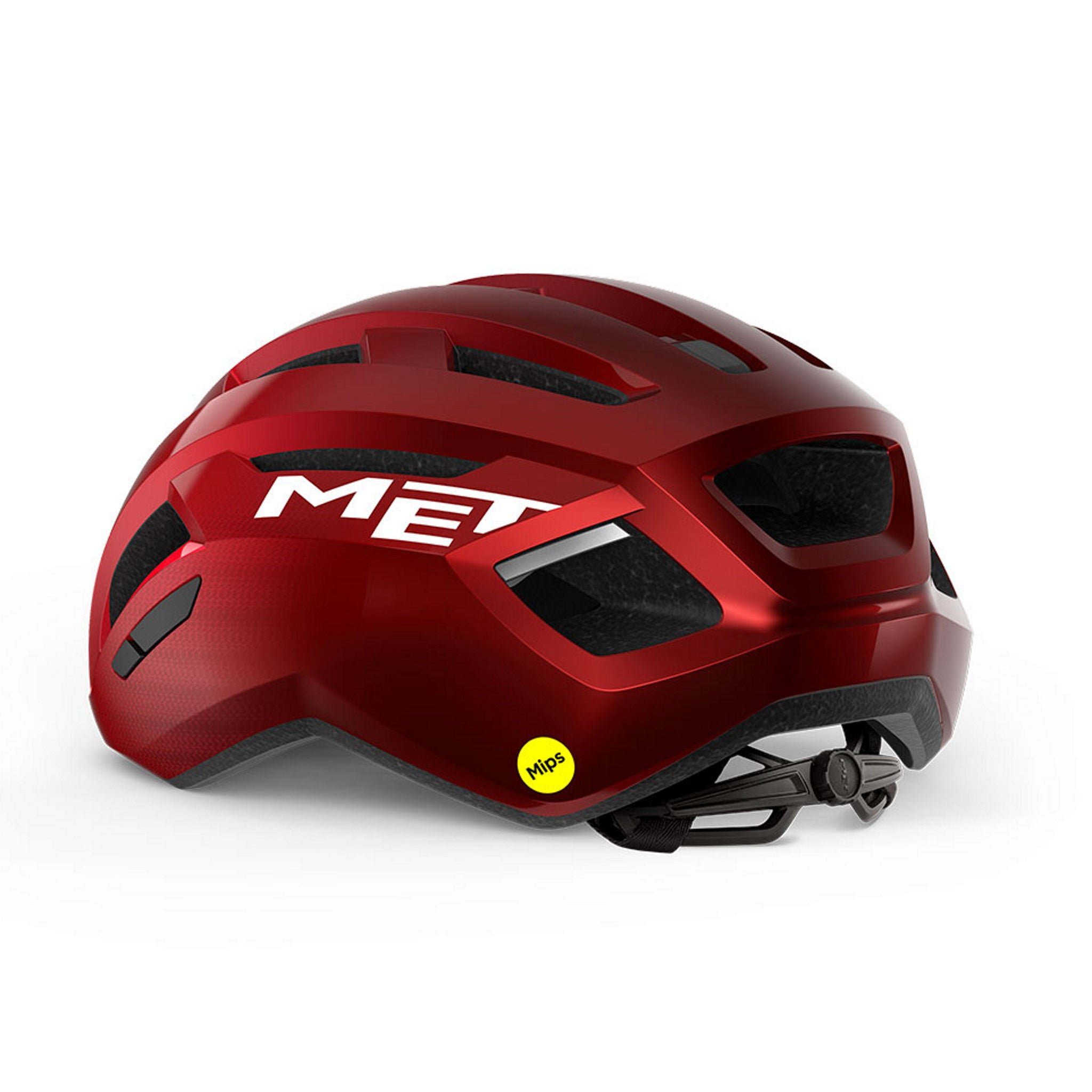 Red Metallic MET Vinci MIPS High - Performance Road Cycling Helmet