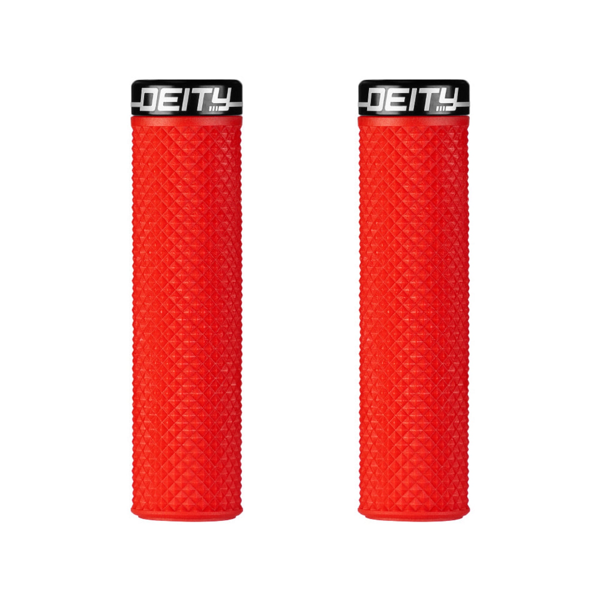 Deity Red Supracush Grips with Stylish Black Clamp