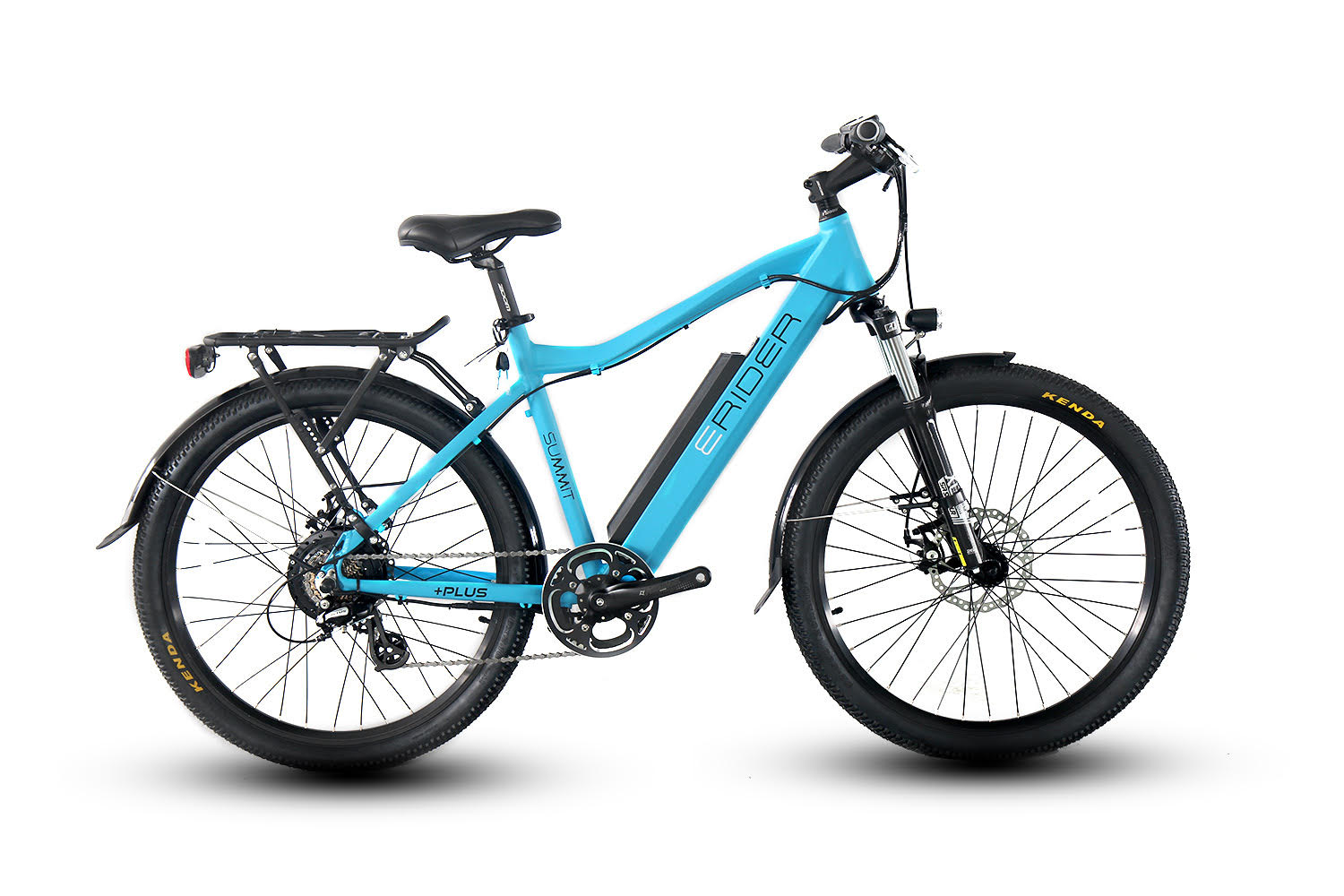 E-Rider Summit Plus Electric Trail and Commuter Bike with 460wh Battery, 26-Inch Wheels, and Blue Finish