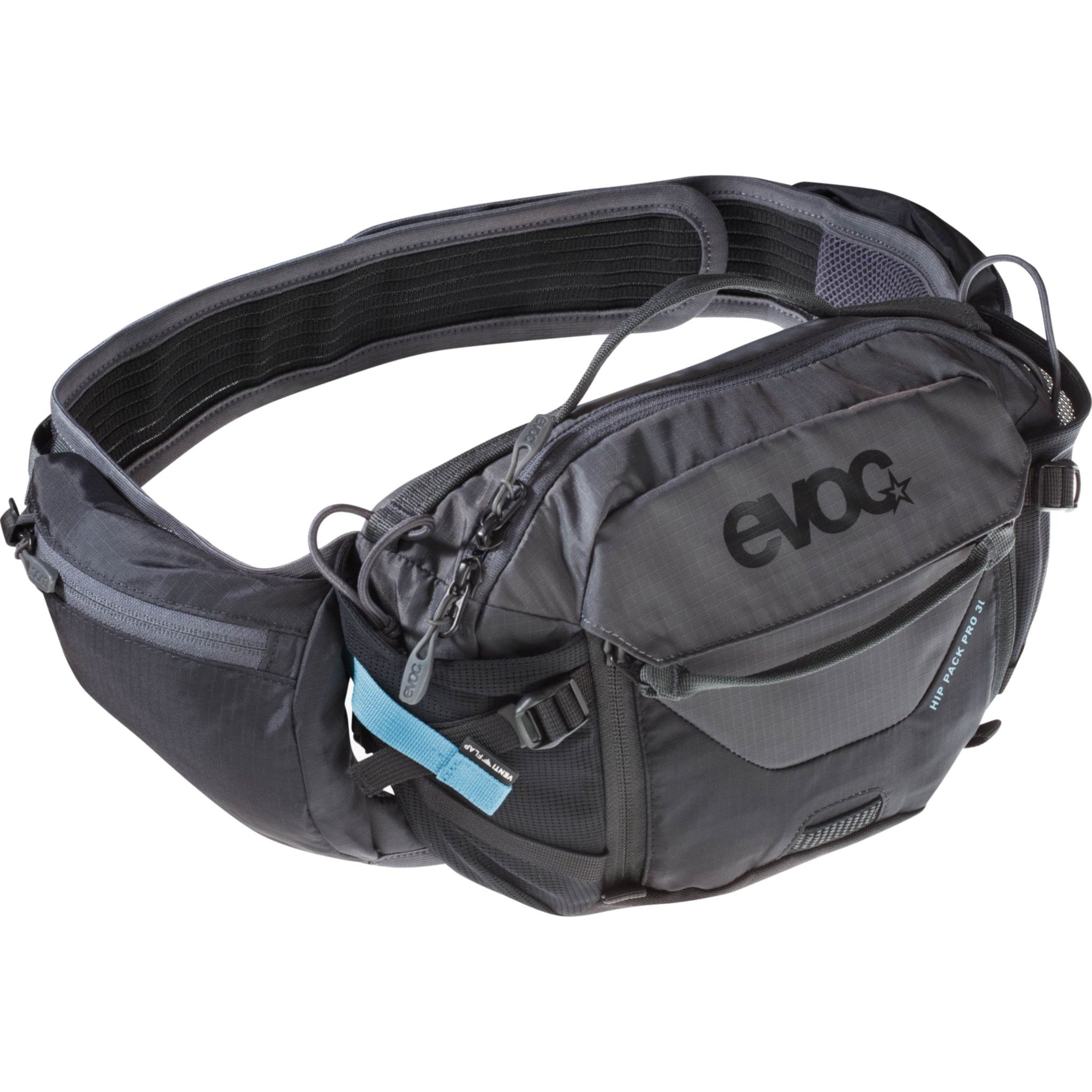 Evoc 3L Hip Pack Pro with 1.5L Bladder in Black, Carbon & Grey