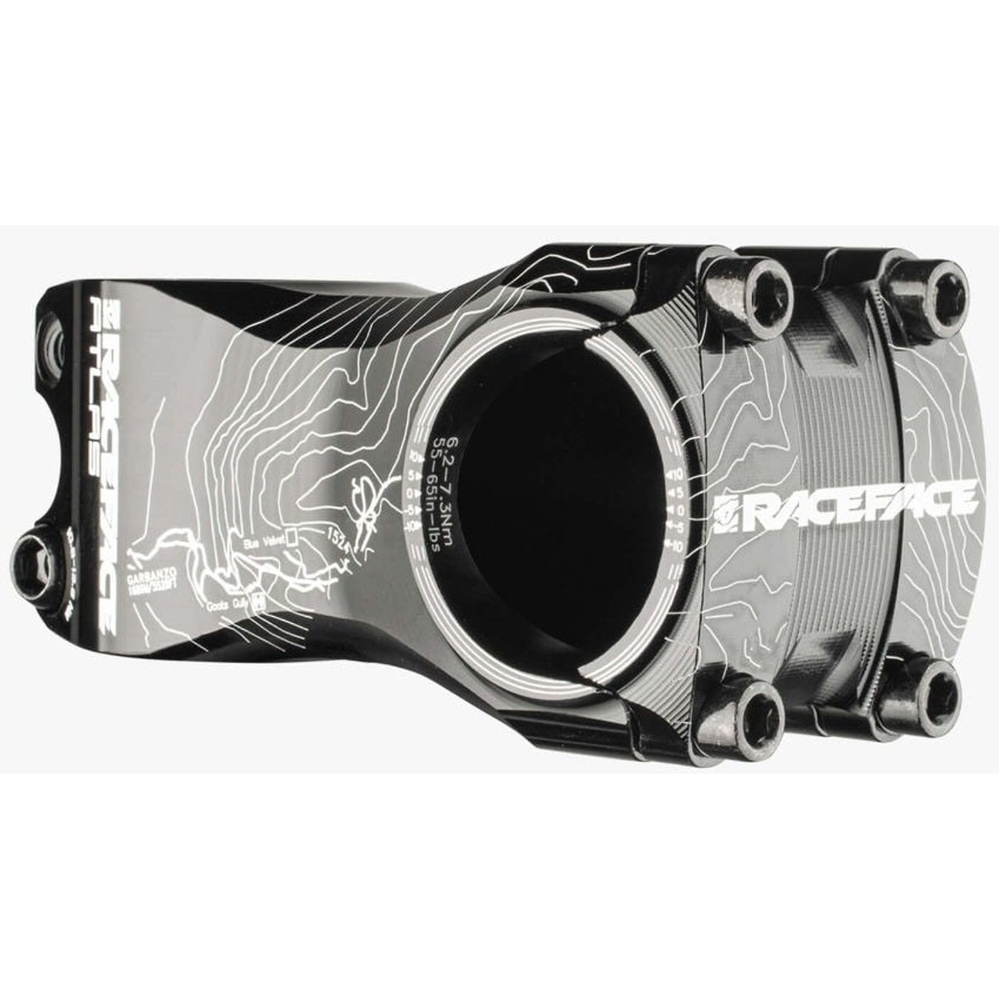 Race Face Black Atlas 35mm x 65mm No Rise Mountain Bike Stem for Downhill and Freeride