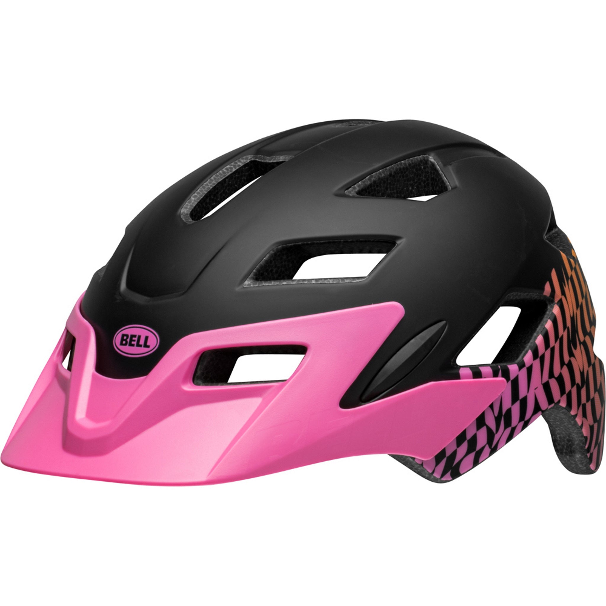 Matte Pink Bell Sidetrack Youth Helmet with Universal Fit