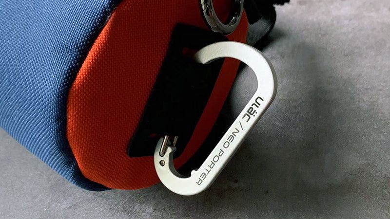 ULAC 1.1L Handlebar Roll Bag for Bikes and E - Bikes with Carabiner in Black and Grey Color