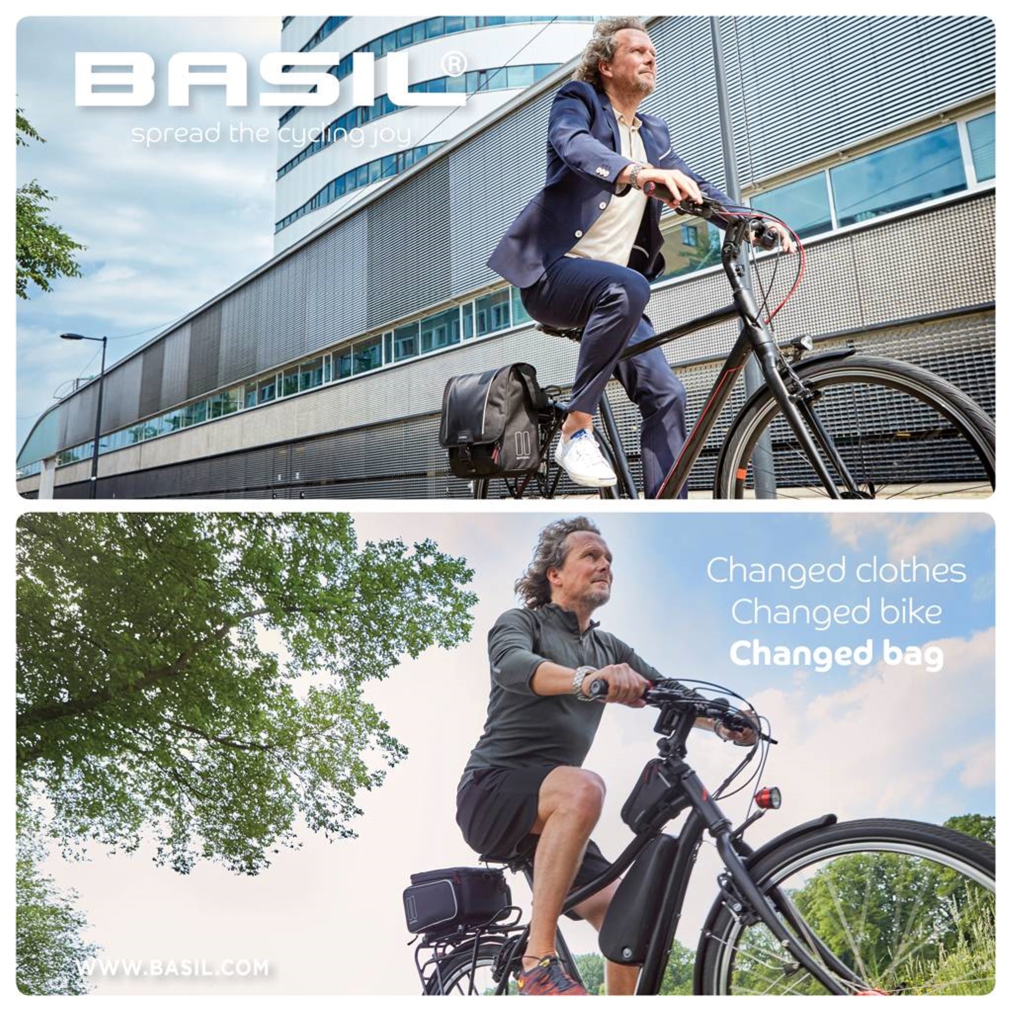 Basil 1L Graphite Water - Repellent Sporty Frame Bag for Bikes