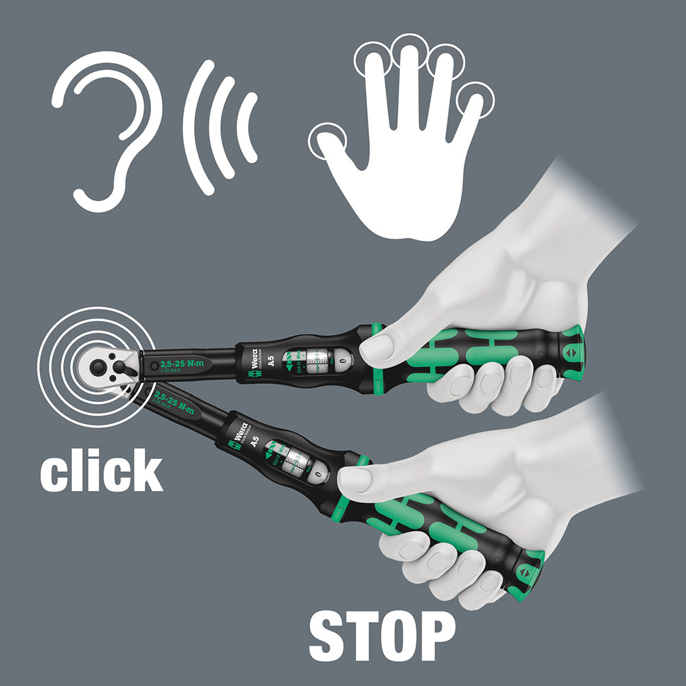 Wera Brand Click - Torque C2 Torque Wrench for 1/2 Drive with 20 - 100 Nm Torque Range