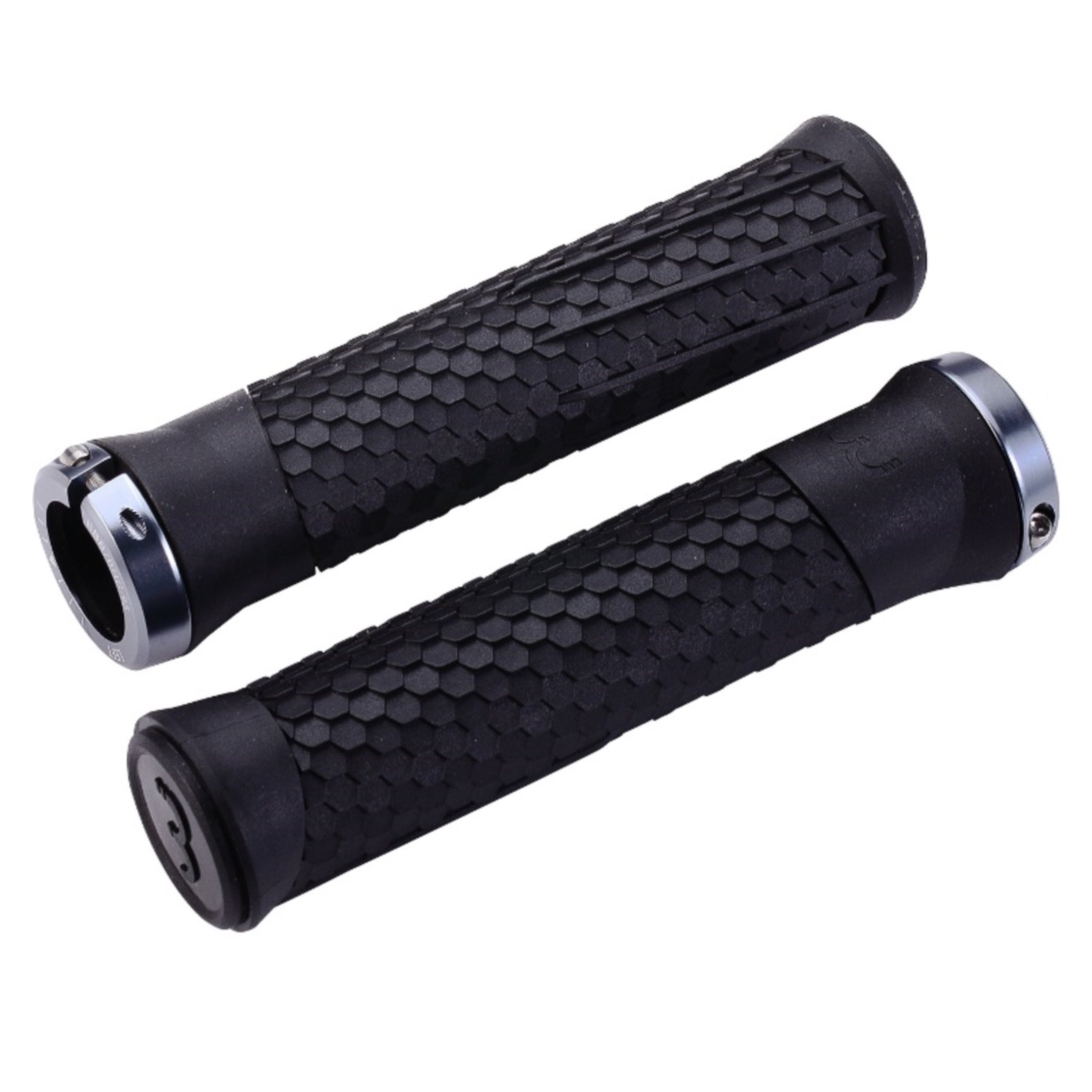 BBB Grips Python 142mm Mountain Bike Hand Grips with Black and Dark Grey Lockring