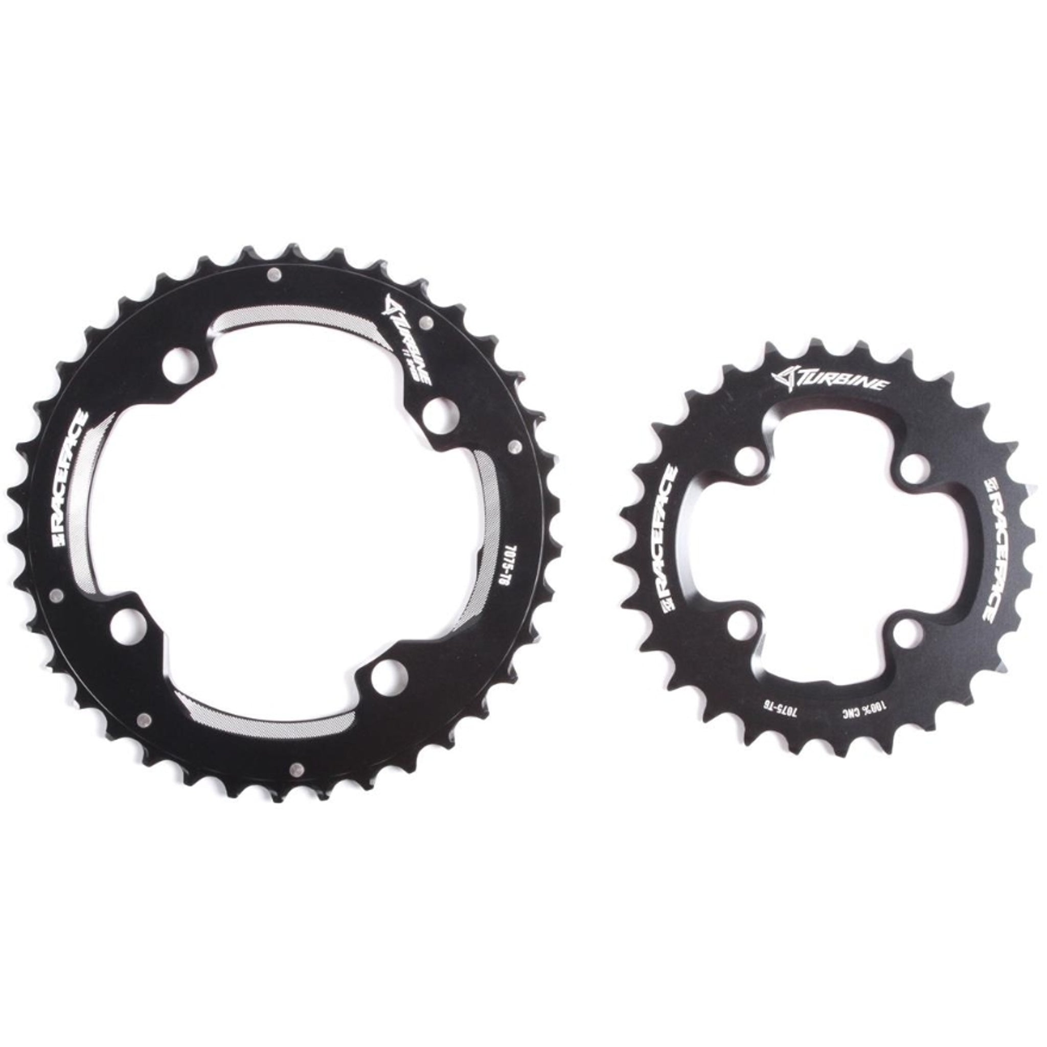 Race Face Black Turbine Chainring Set for 10/11-Speed Bikes, 28/38T 104 BCD
