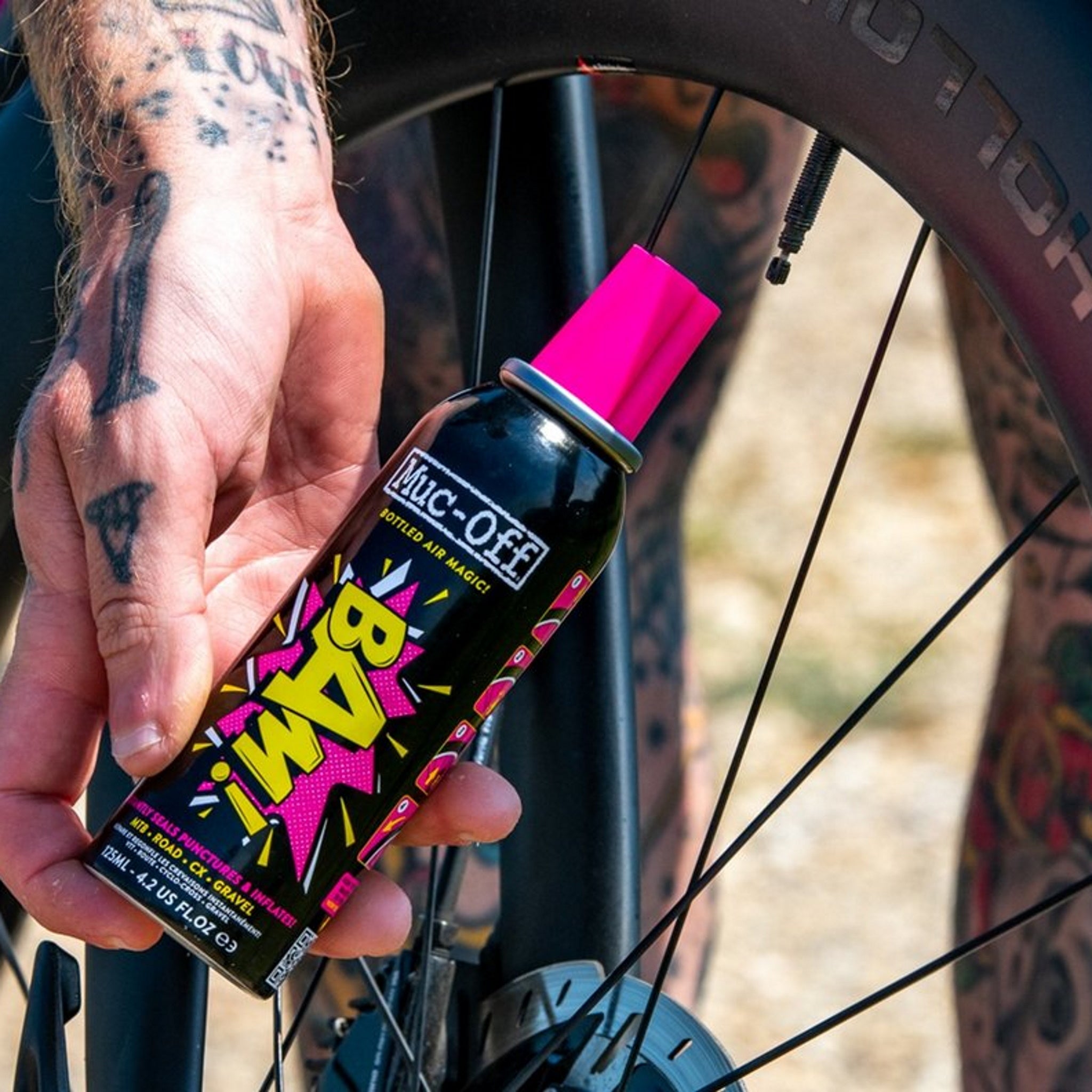 Muc-Off B.A.M! 125ml Instant Puncture Repair Solution for Bicycle Tires and Tubes