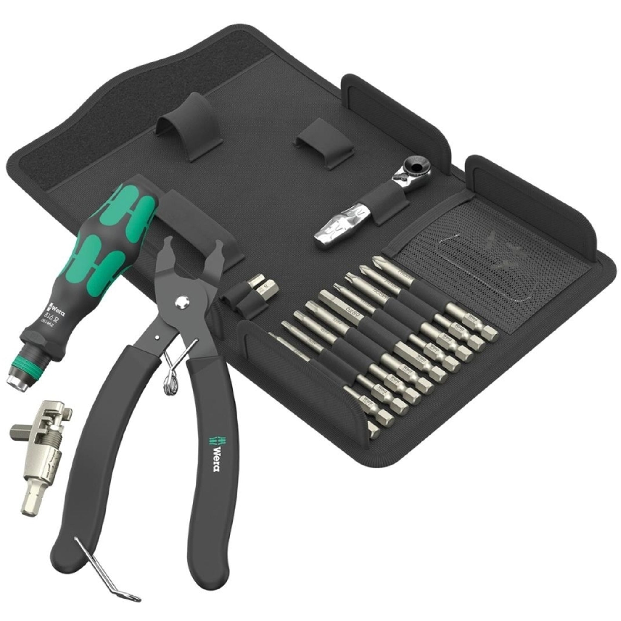 Wera Professional 18-Piece Chain Riveter Tool Set for Bike Workshops