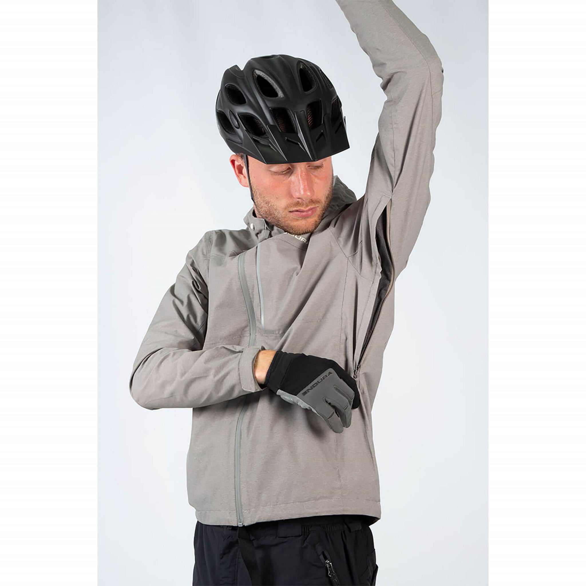 Endura Men's Hummvee Series Waterproof and Breathable Hooded Casual Outdoor Jacket in Black Color