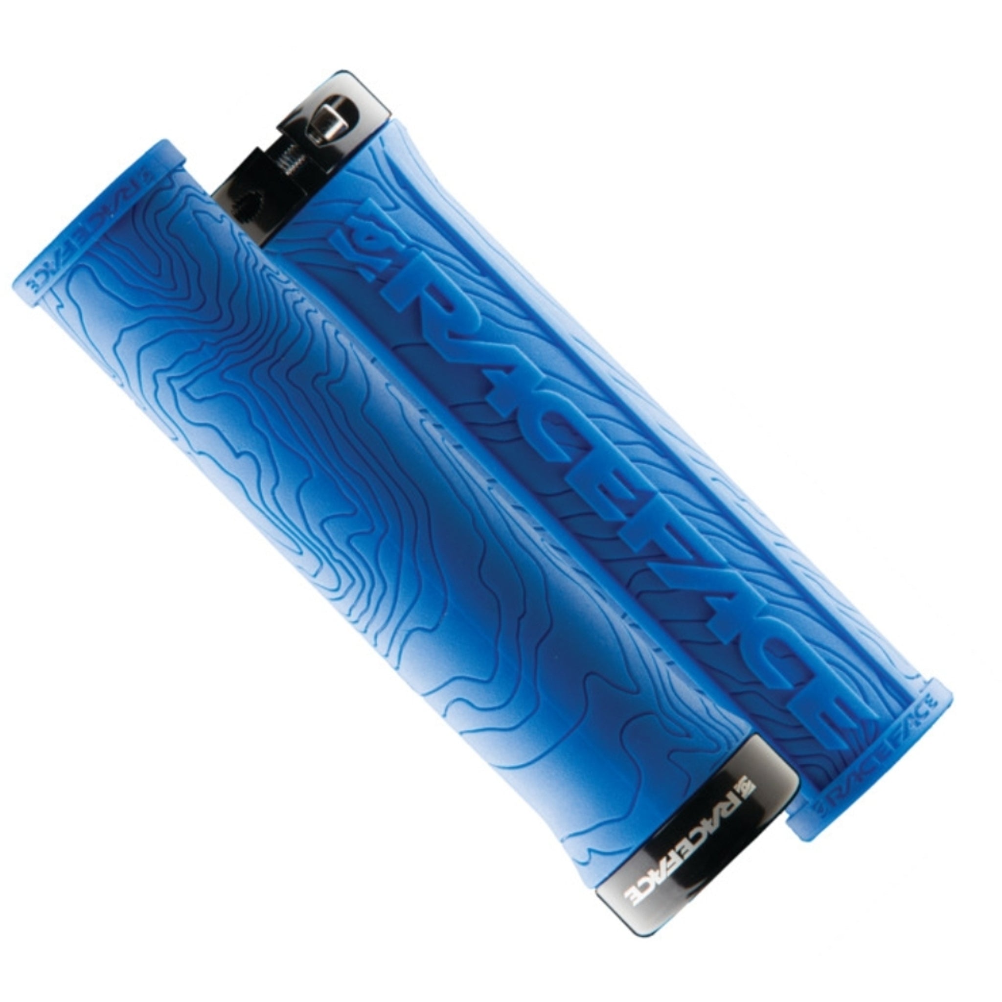 Blue Race Face Half Nelson Single Lock-On Mountain Bike Grips for a Responsive Riding Experience