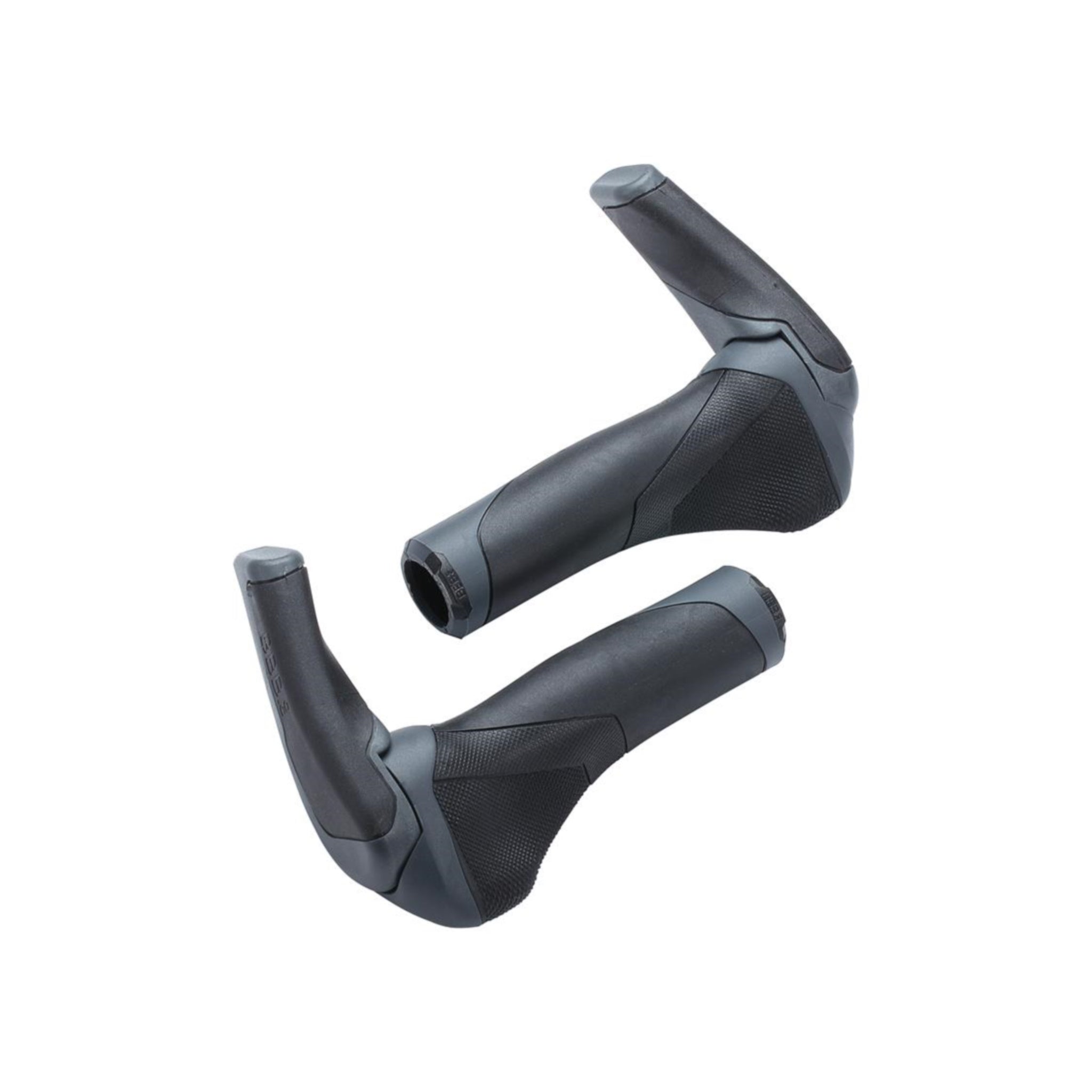BBB 'ErgoStyle Set' Black/Grey All - Purpose Handlebar Grips with 133mm Length and Bar Ends