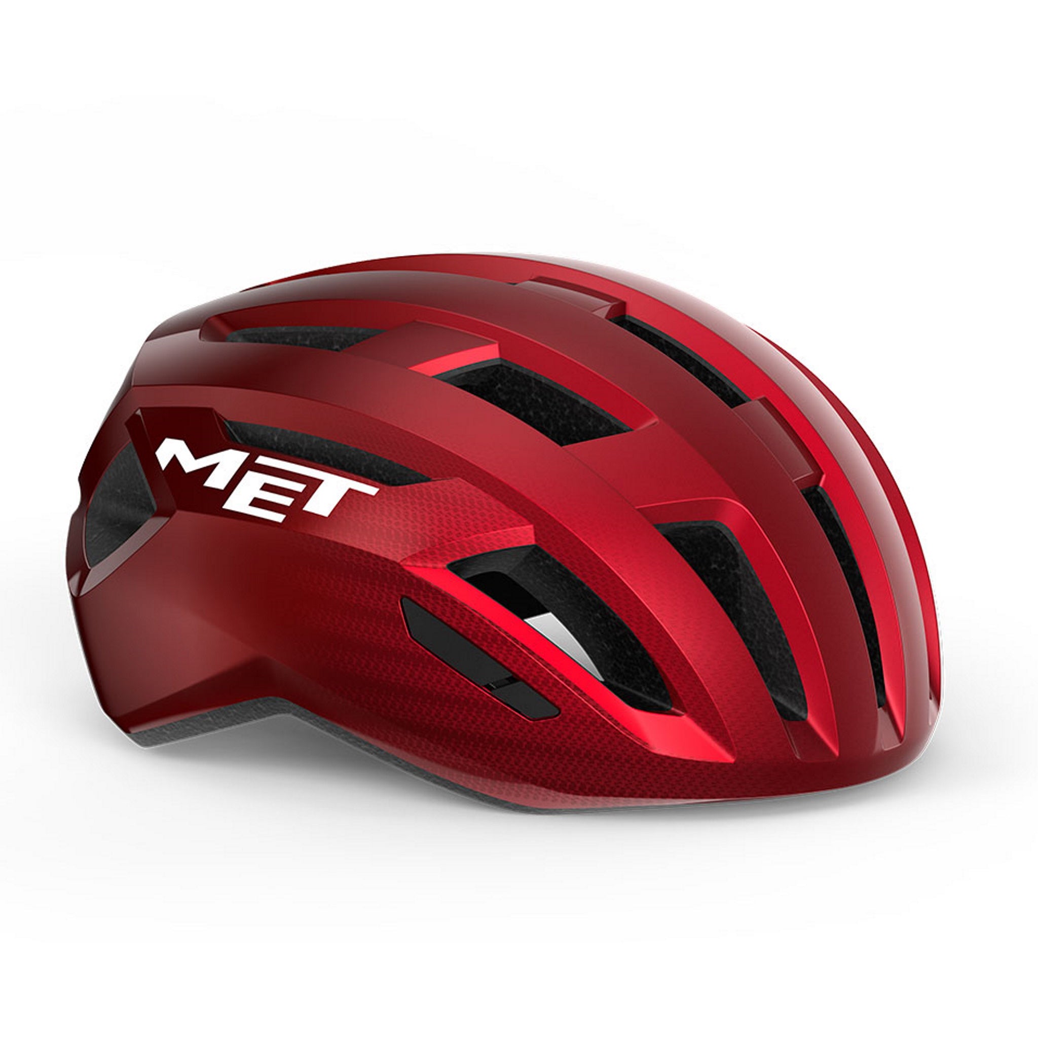 Red Metallic MET Vinci MIPS High - Performance Road Cycling Helmet