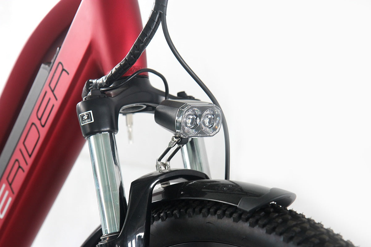 Advanced E-Rider Xtrail Electric Bike with 504wh Matt Red Battery