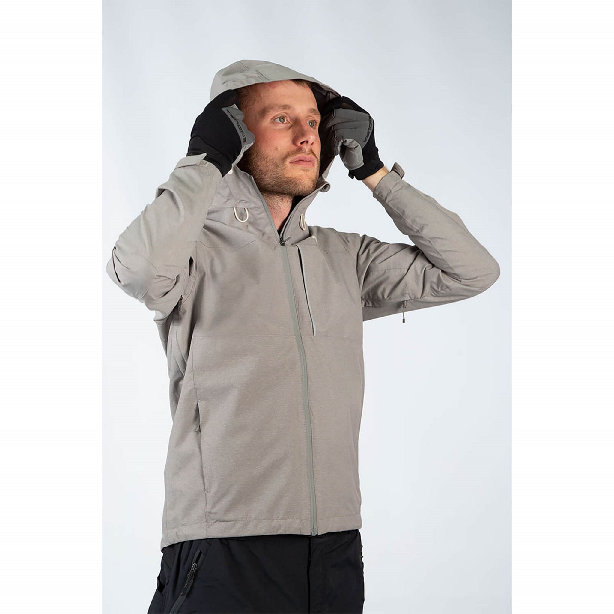 Endura Men's Hummvee Series Waterproof and Breathable Hooded Casual Outdoor Jacket in Black Color
