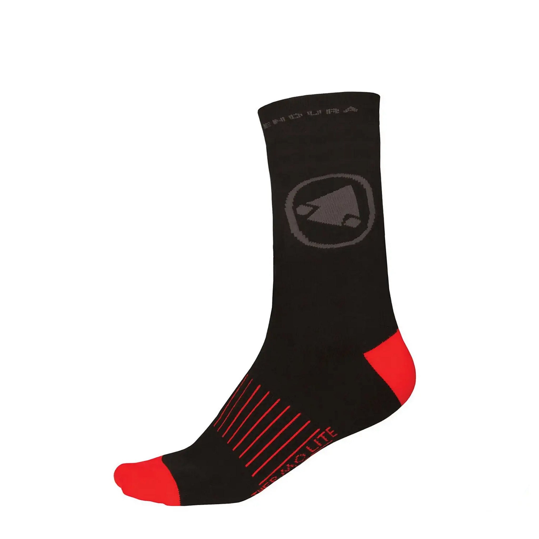 Endura Twin Pack of Black Thermolite II Cycling Socks for Extra Winter Warmth