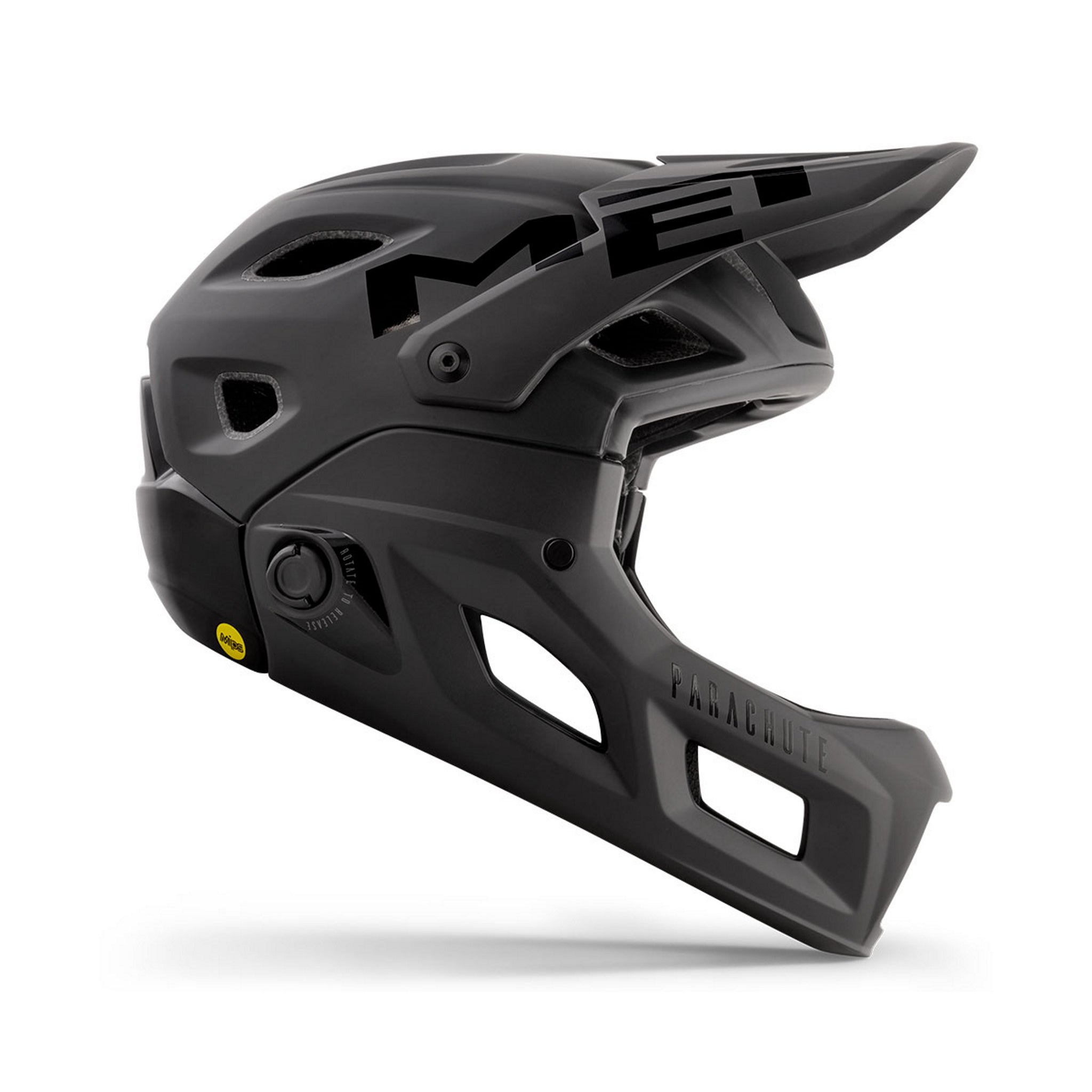 MET Parachute MCR MIPS Convertible Mountain Biking Helmet in Sleek Matt Black Color