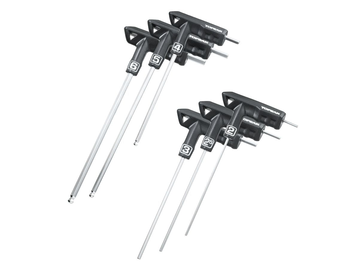 Topeak T-Handle Duohex Allen Wrench Set with Pro-Quality Chrome Vanadium Steel
