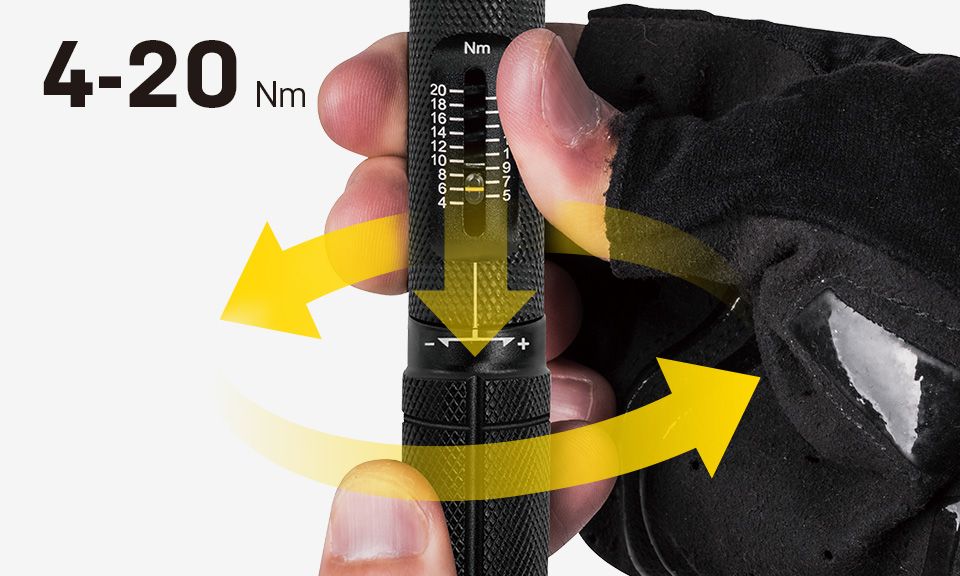 Topeak Pro Torq Stick Workshop Tool: 4 - 20 Nm Adjustable Torque Wrench