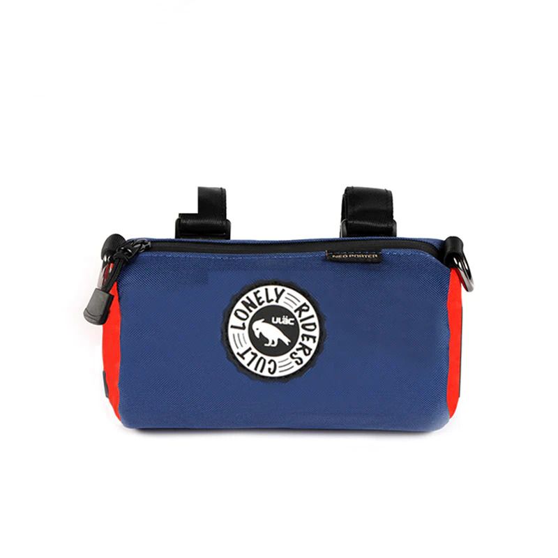 ULAC 1.1L Handlebar Roll Bag for Bikes and E - Bikes with Carabiner in Black and Grey Color