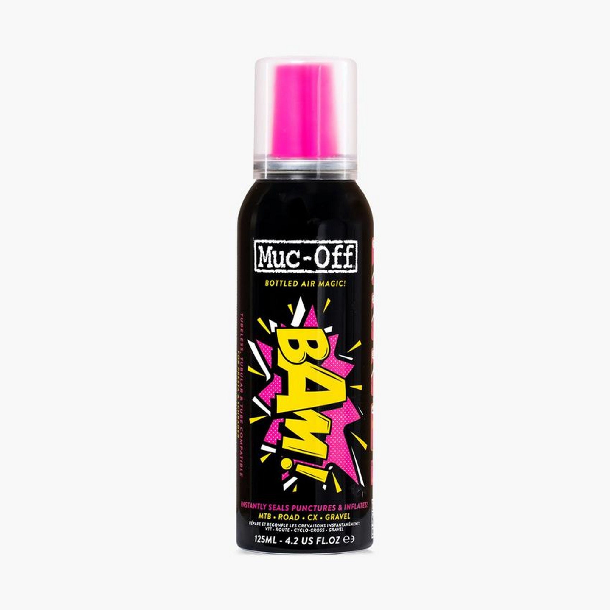 Muc-Off B.A.M! 125ml Instant Puncture Repair Solution for Bicycle Tires and Tubes