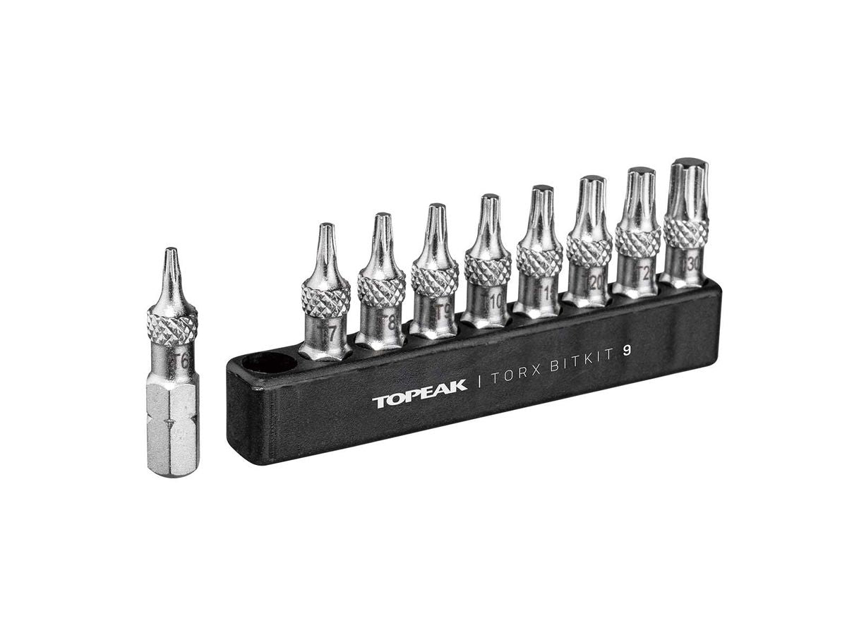 Topeak 9 - Piece Torx Bitkit for Ratchet & Torque Wrench, Ideal for Bike Repair